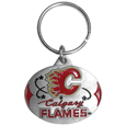 Calgary Flames® Carved Metal Key Chain